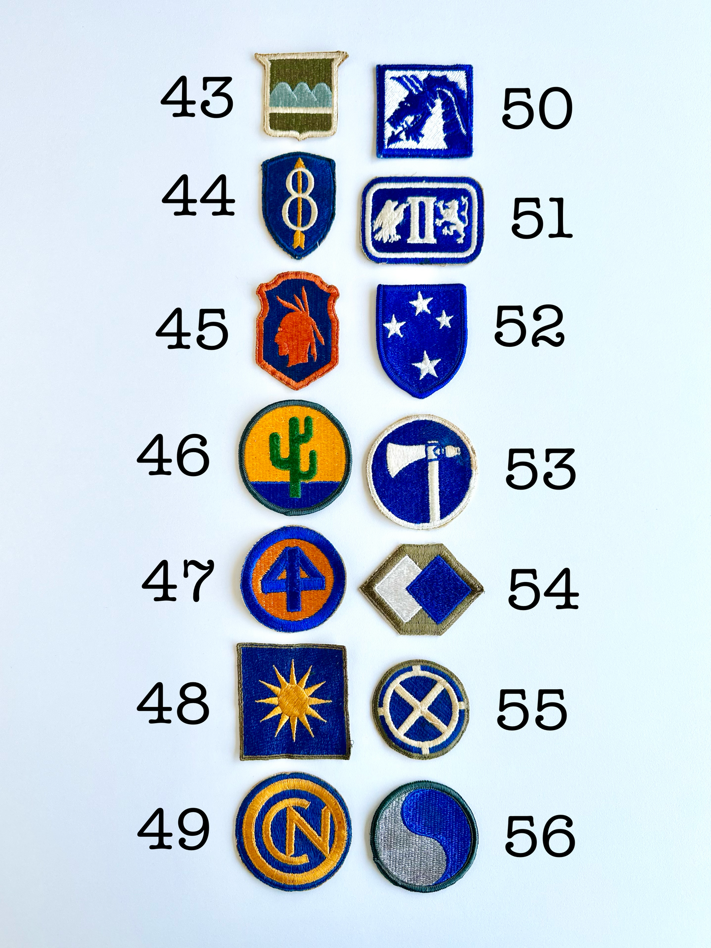 Collection of (56) Vintage US Military Patches