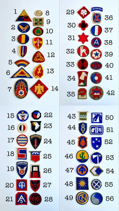 Collection of (56) Vintage US Military Patches
