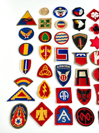 Collection of (56) Vintage US Military Patches