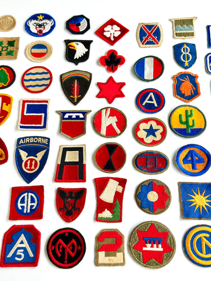 Collection of (56) Vintage US Military Patches