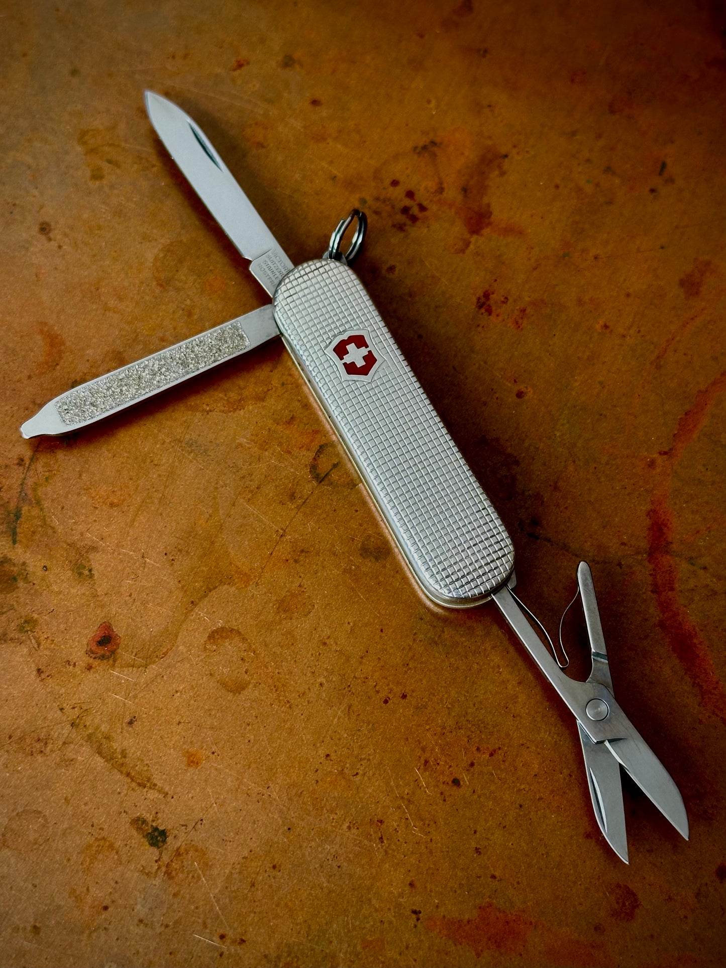 Lot of (4) Four Sterling Silver Victorinox Classic SD Pocket Knives
