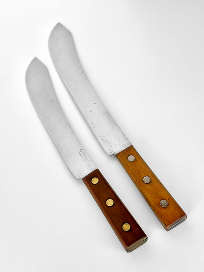 Restored Antique Foster Bros Butcher’s Bullnose Knives