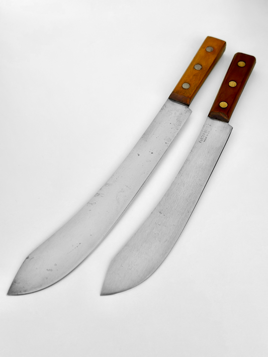 Restored Antique Foster Bros Butcher’s Bullnose Knives