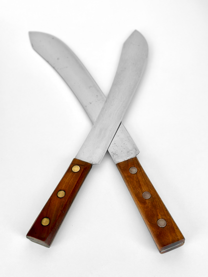 Restored Antique Foster Bros Butcher’s Bullnose Knives