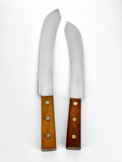Restored Antique Foster Bros Butcher’s Bullnose Knives