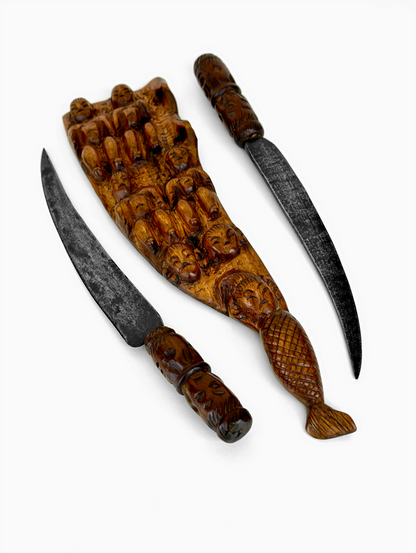 Antique Aboriginal Taiwanese Knife Set