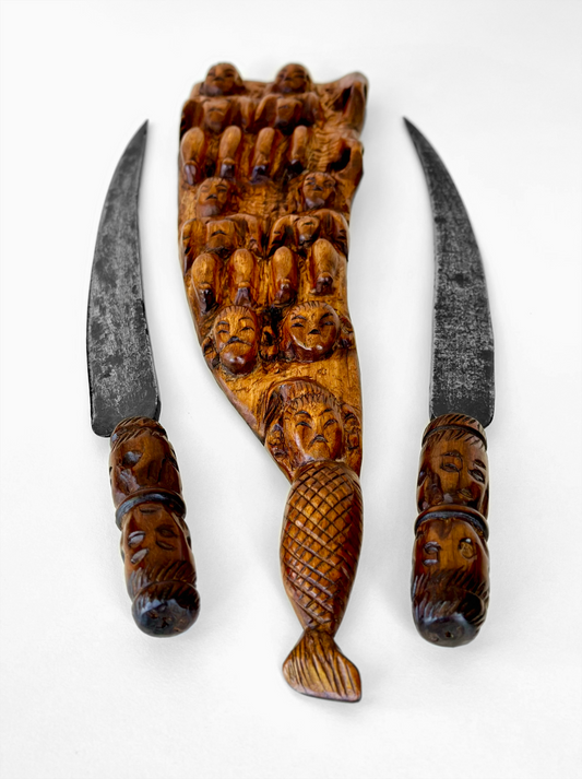 Antique Aboriginal Taiwanese Knife Set